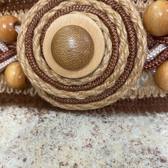 Vintage women’s Small beaded cord belt - Picture 3 of 6